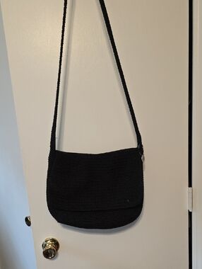 The Sak Black Crochet Crossbody Bag
